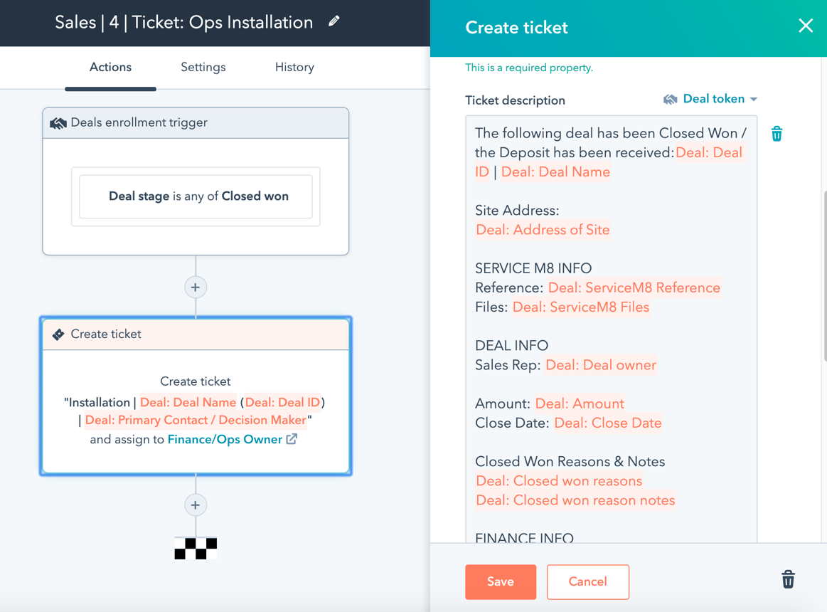 Creating tickets in Service Hub