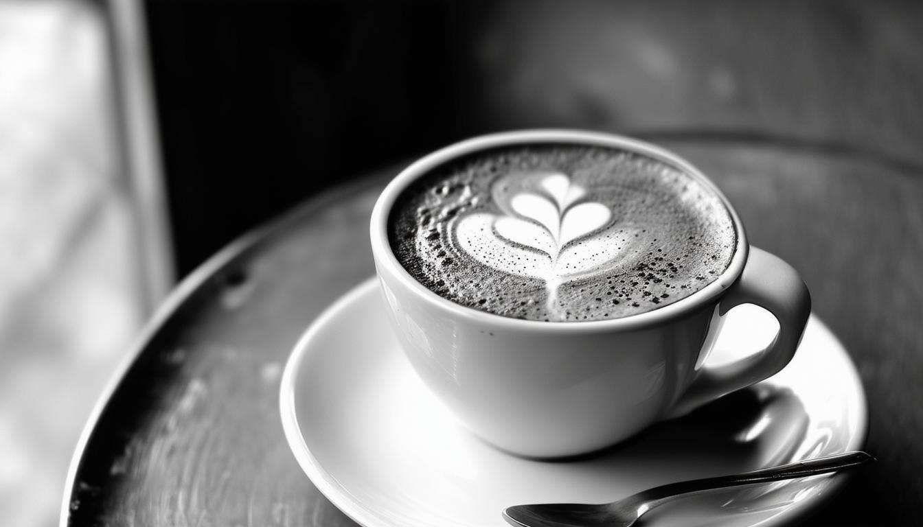 coffee or cafe image but black and white-4